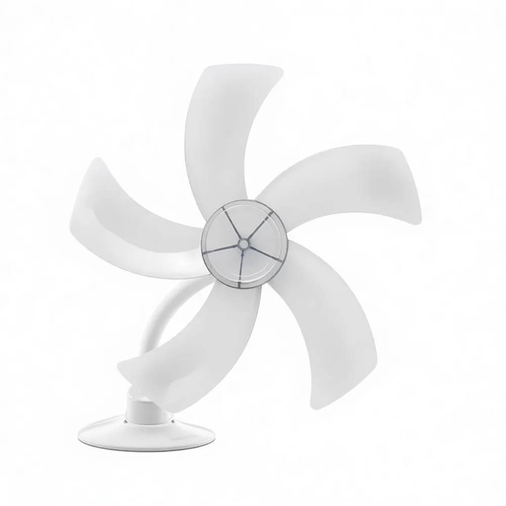 Portable Small Electric Fan 5 Leaf Desktop Air Cooler Quiet Brushless Motor With Switch For Bedroom Dorm Office Use