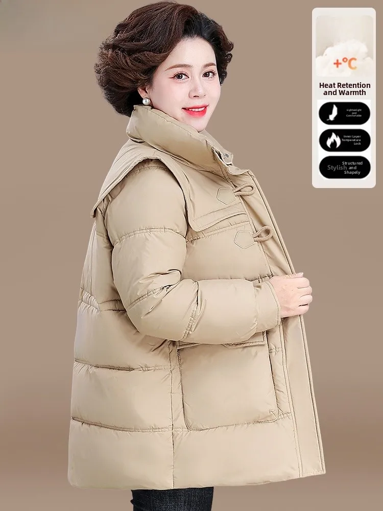 

Модная теплая хлопковая куртка для молодых мам, зимняя верхняя одежда из хлопка, утепленное пальто для среднего возраста.