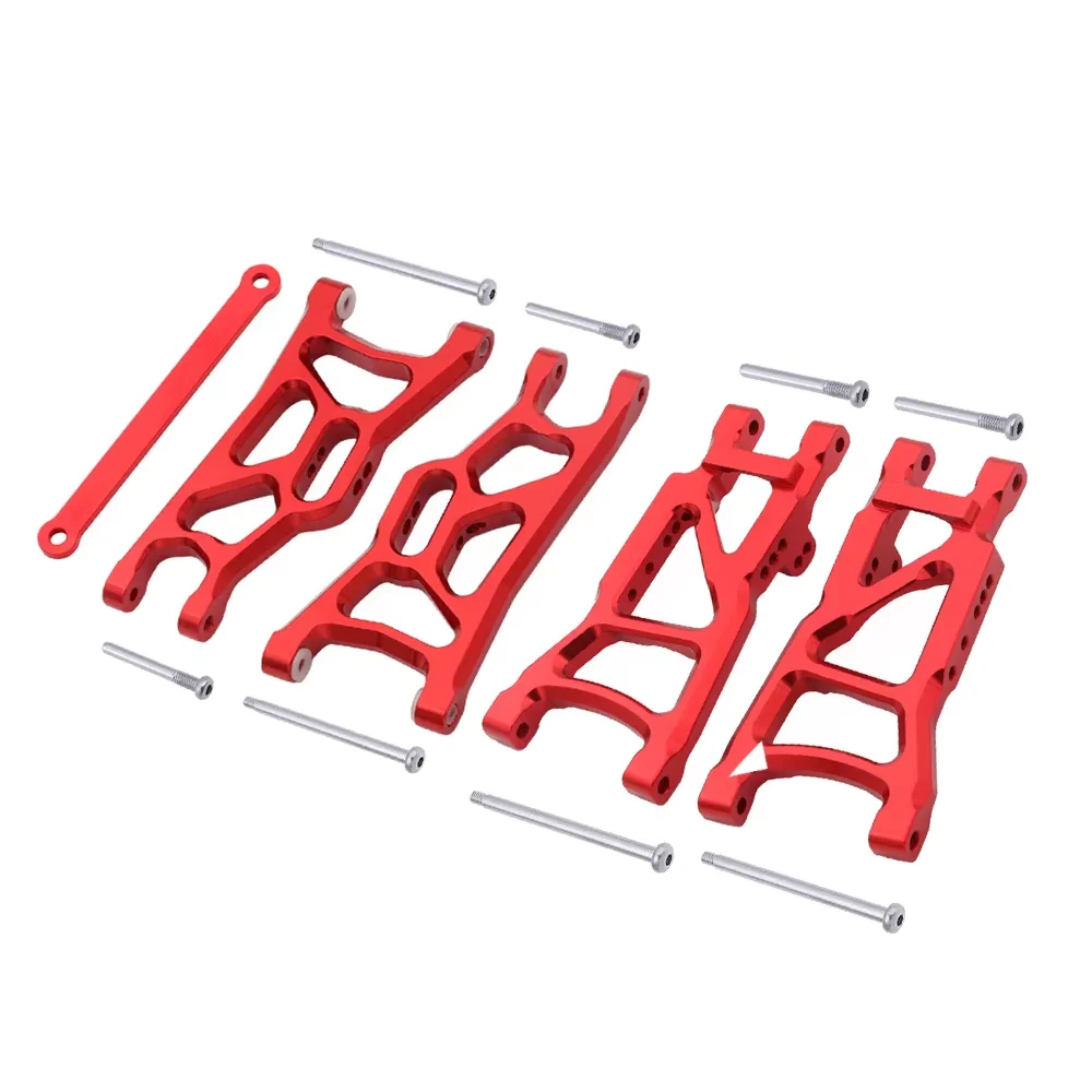 Juego de brazo de suspensión delantera y trasera de Metal, para coche Traxxas Slash 2WD/VXL/Nitro Slash/Rustler/F-150 Raptor 1/10 RC, piezas de mejora