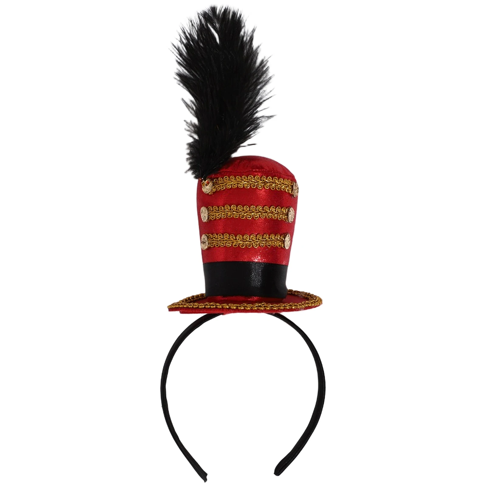 Fascinators Mini Top Hat Hairband Circus Hair Hoop Headband for Xmas New Year Even Halloween Ringmaster Headpiece Tea Party Hat