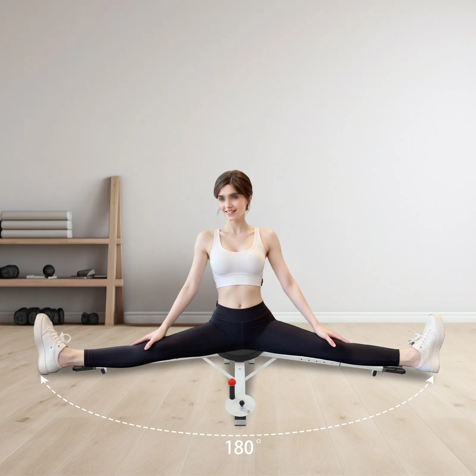 Alloy & Foam Multi-Function Stretch & Core Trainer, 168.5X70X43.5Cm, Black for Home Fitness view 5