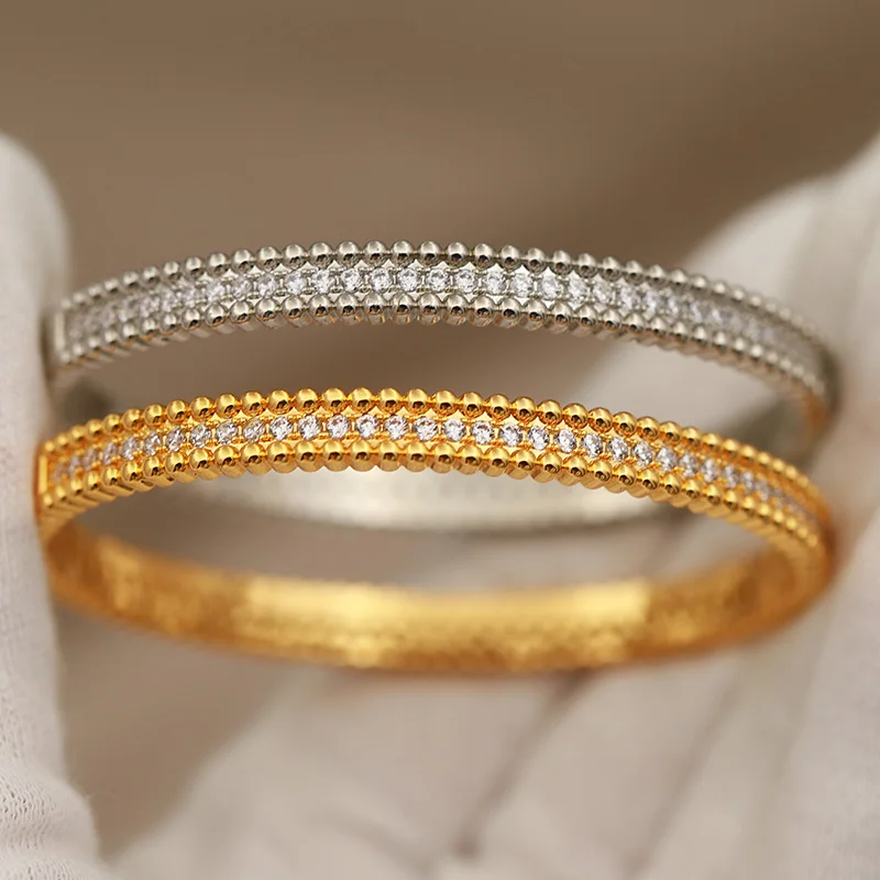 New Sight Design Crystal  Bangles&bracelets for Women Fashion Brand Jewelry Simple Style Zirconia Bangles Accessories