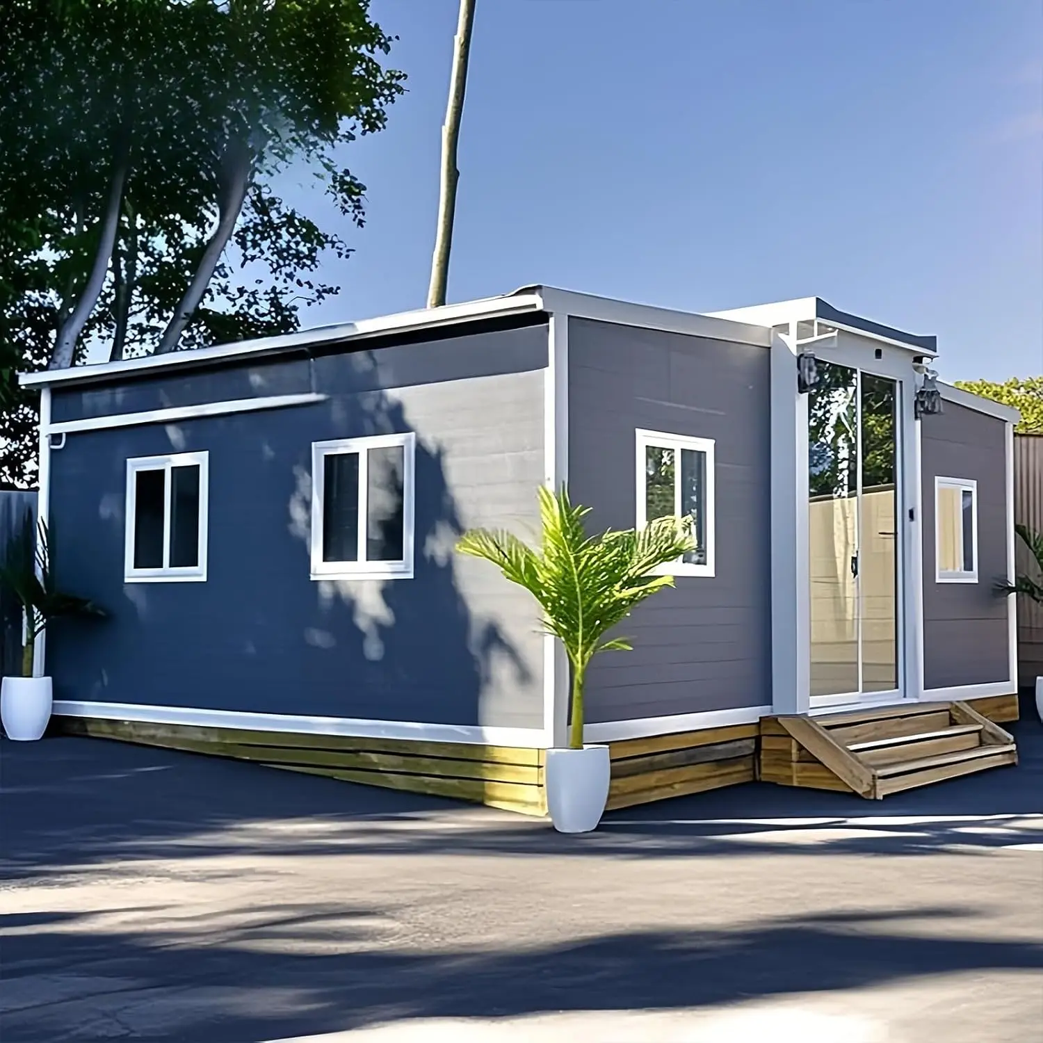 

20ft Foldable Prefabricated Tiny House, 40ft Expandable Container House Custom Foldable Tiny House Container House Modular