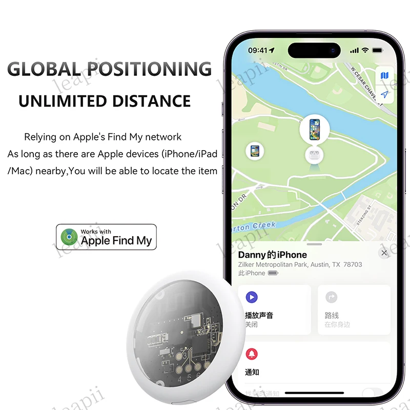 2026 New Smart Tag IP67 Tracker Anti-lost Air Tag Work for Apple Find My APP IOS Keys Suitcase Bag Locator,1-4pack