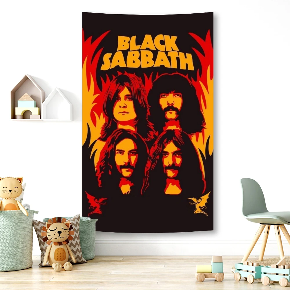 

Rock Music фоновый гобелен Black Sabbath металлическая лента холст настенное украшение одеяло настенное украшение