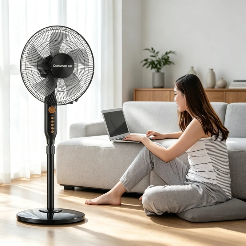 16 Inch Floor Fan Oscillating Timer Large Airflow Quiet Strong Wind for Living Room Office Dorm Home Daily Cooling 스탠드 선풍기