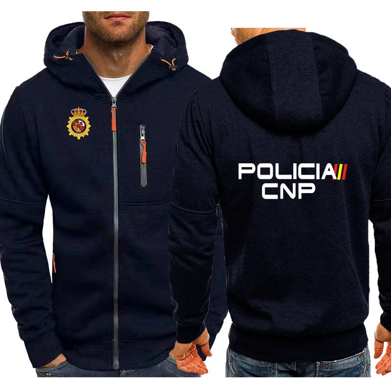 Spain Polices Espana Policiaes National Hoodies Policiaes Cnp Uip Upr Anti Riot Swat Geo Goes Special Men's Jackets Hooded Coats