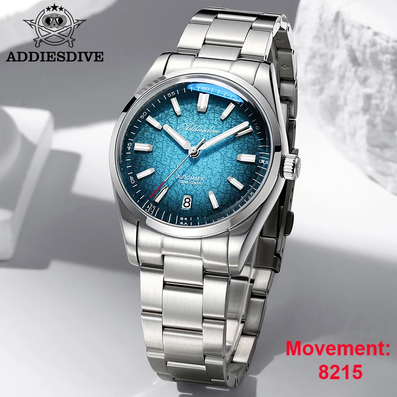 

ADDIESDIVE Luxury Automatic Mechanical Watch 8215 Movement 316L Stainless Steel BGW9 Luminous 100M Water Resistant Bubble Glass