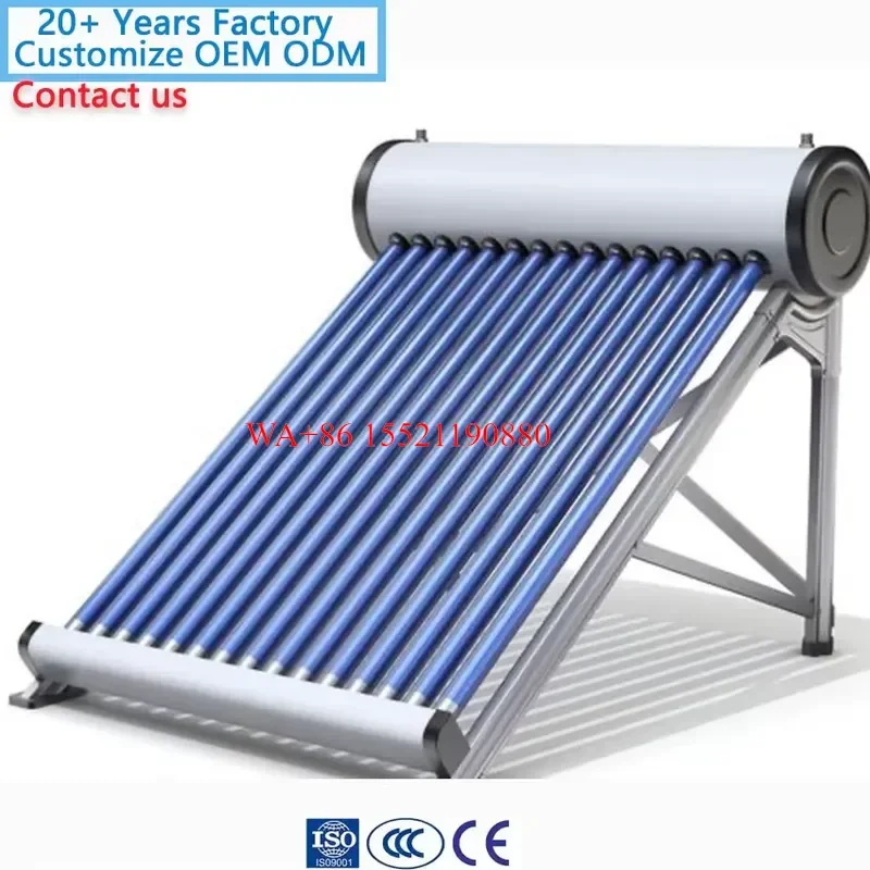 WMWMNU for Cross-border Exclusive Supply Stainless Steel Split-type Pressurized Vacuum-tube Solar Water Heater High Outlet