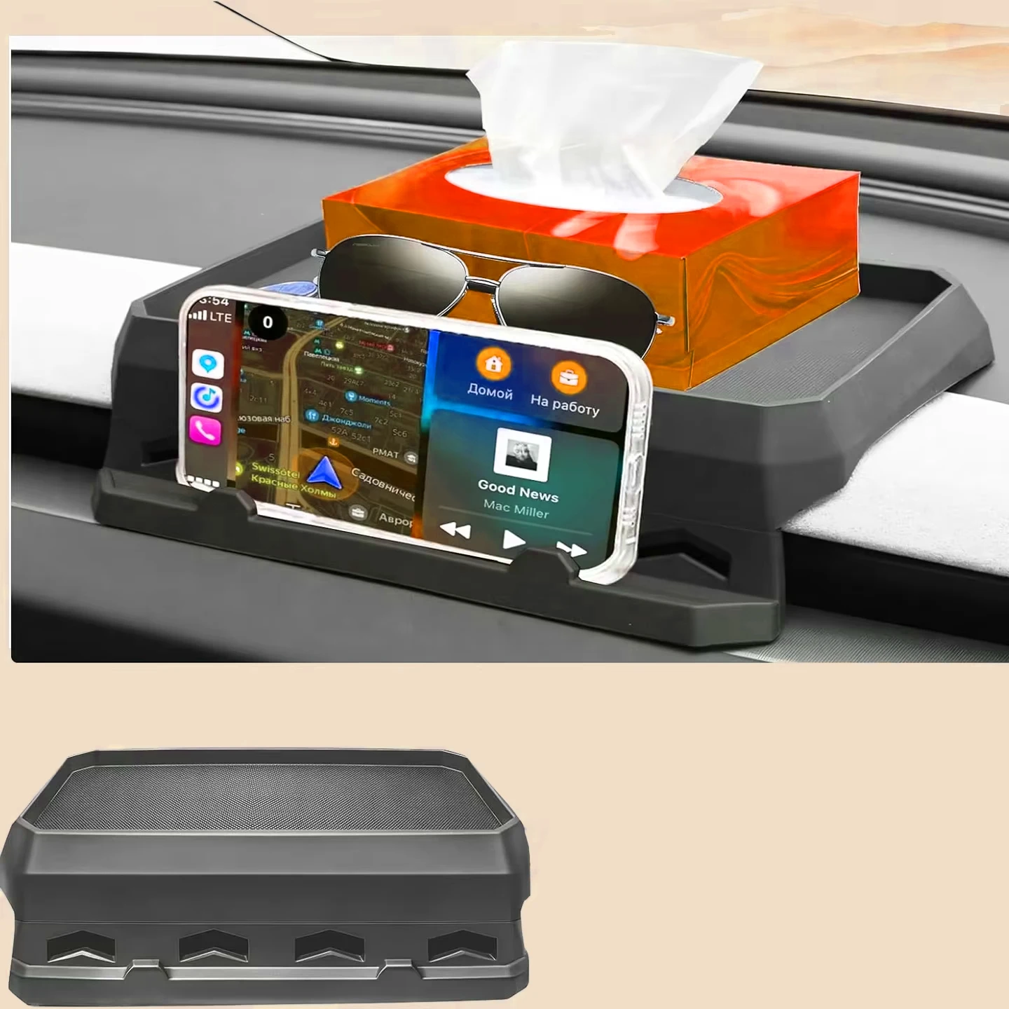 Rear screen storage compartment Center console instrument panel hidden storage tray 2026 Model Y Juniper Model 3 Holde Model Y/3