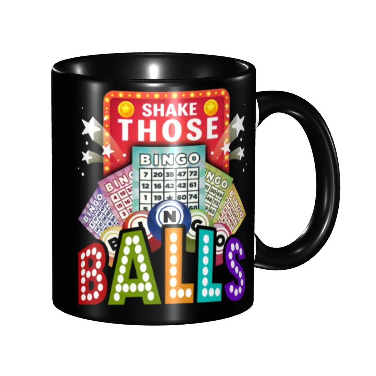 

Shake Those Balls Bingo Coffee Mug DIY Custom Ceramic Mug Creative Gift
