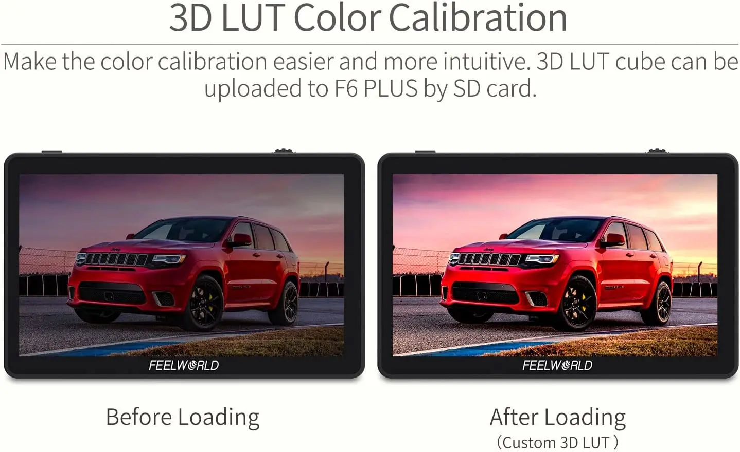 Feelworld F6บวก V2 6นิ้ว3D LUT หน้าจอสัมผัสกล้อง DSLR จอภาพภาคสนาม IPS รองรับ FHD1920x1080รับส่งสัญญาณภาพความเอียงอินพุต HDMI 4K