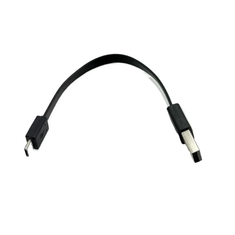 Super Flat Flexible USB Micro USB Male to USB Male Data Cable
