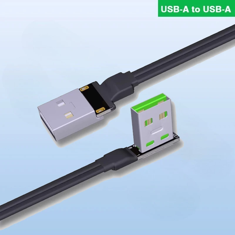 FFC Type-A USB 2.0 Extension Ribbon Cable Fold 90 FPV Slim Flat Soft Flexible FPC Charging FPV Brushless Handheld Gimbal Monitor