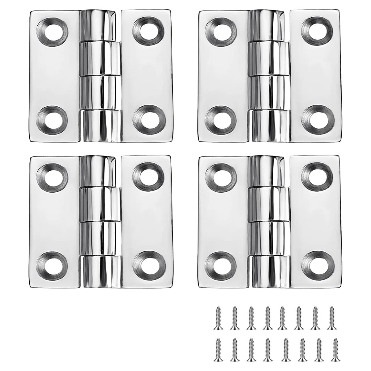 Heavy Duty Stainless Steel Boat Hinges, Marine Grade Hinges, 2 Inch X 2 Inches (50Mm X 50 Mm), (4