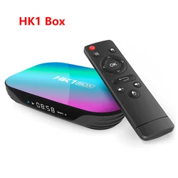 스마트 TV 박스 셋톱 박스, 안드로이드 9.0, 4K, 100m, 1080P, HK1 박스, Amlogic S905X3, 듀얼 와이파이, 4GB RAM, 32GB, 64GB ROM, HK1BOX