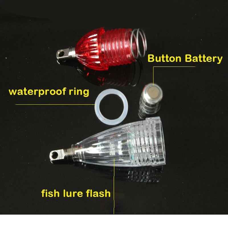 Mini luz de pesca led 6cm à prova dwaterproof água fora equipamento flutuante rio para luzes de pesca iscas vermelho/branco/azul/verde subaquático