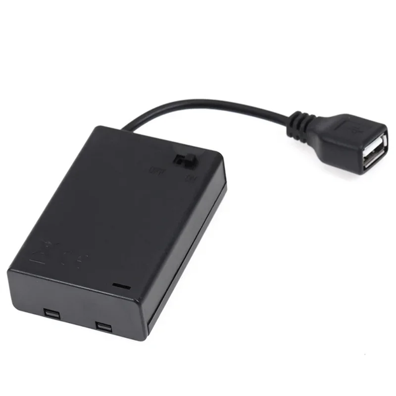1pcs Safe And Durable 3AA Battery Case With USB Port For Building Blocks LED Light Kit With Switch