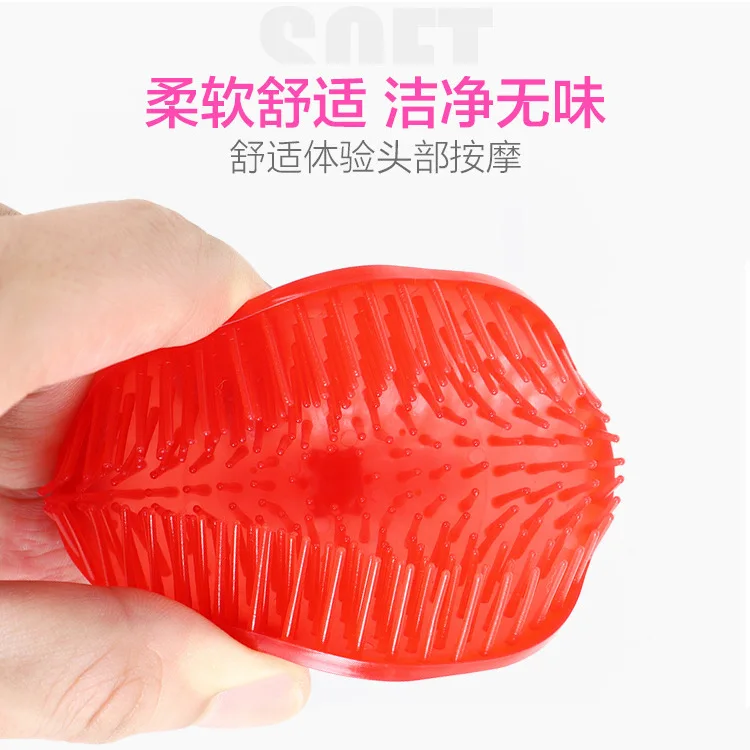 Portable Silicone Hair Scalp Massager Brush Massaging Shampoo Brush Shower Cleaner Bath Head Massage Hair Washing Comb