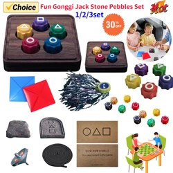 1-3Sets Dice Gong-gi Game Calamari Game Sets Circle Triangle Printing Bar Games Party Props Korean Film Play Game Set for Family