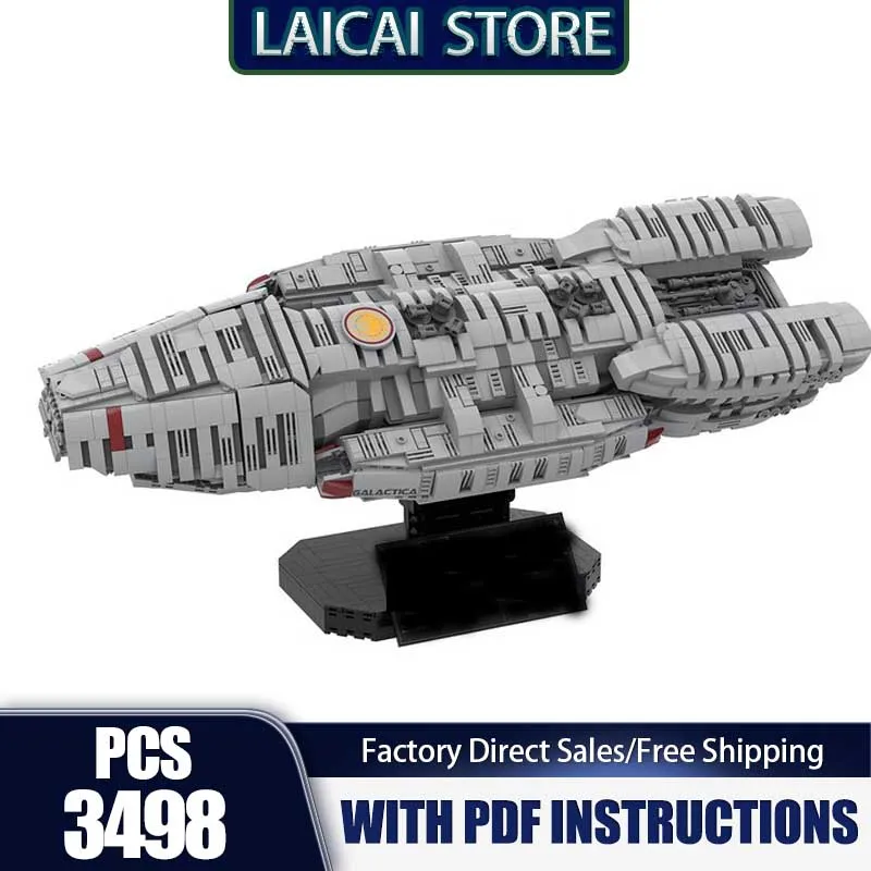 

Модель космического корабля Moc, строительные блоки Battlestar - масштабная модель UCS, технология, сборка кирпичей, праздничные строительные подарки, игрушка