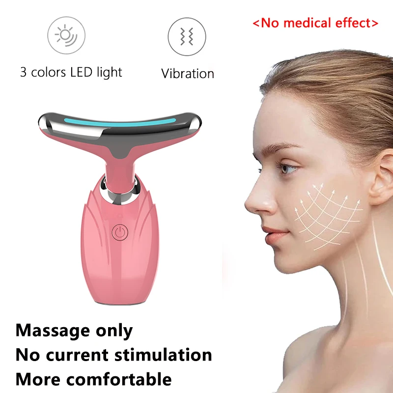 Massageador facial e de pescoço, ferramenta facial, dispositivo recarregável de beleza de pescoço, massageador de pescoço, dispositivo de beleza para cuidados domiciliares