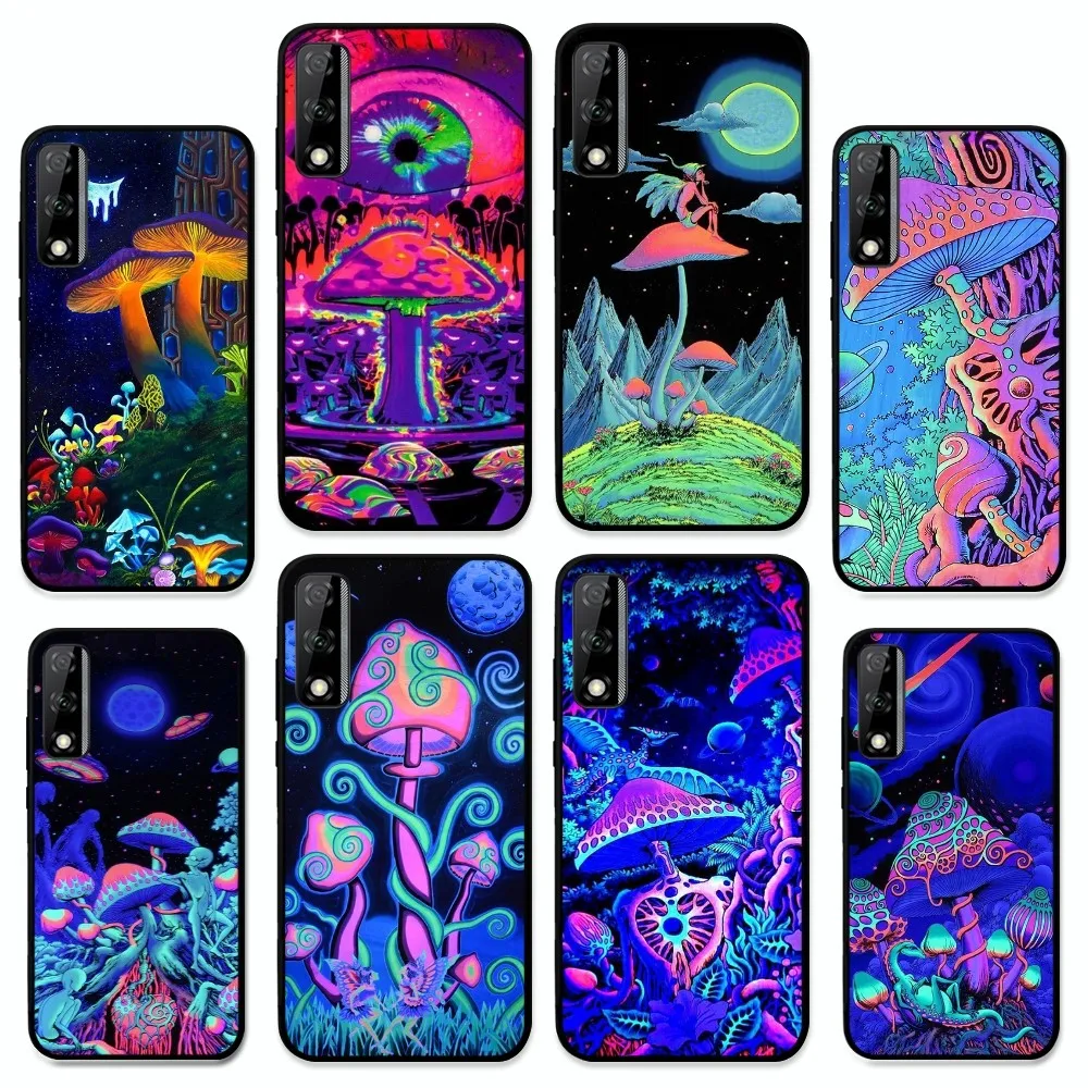 

Weird Trippy Mushroom Psychedelic Art Phone Case For Huawei Y9 6 7 5 Prime Enjoy 7s 7 8 plus 7a 9e 9plus 8E Lite Psmart Shell