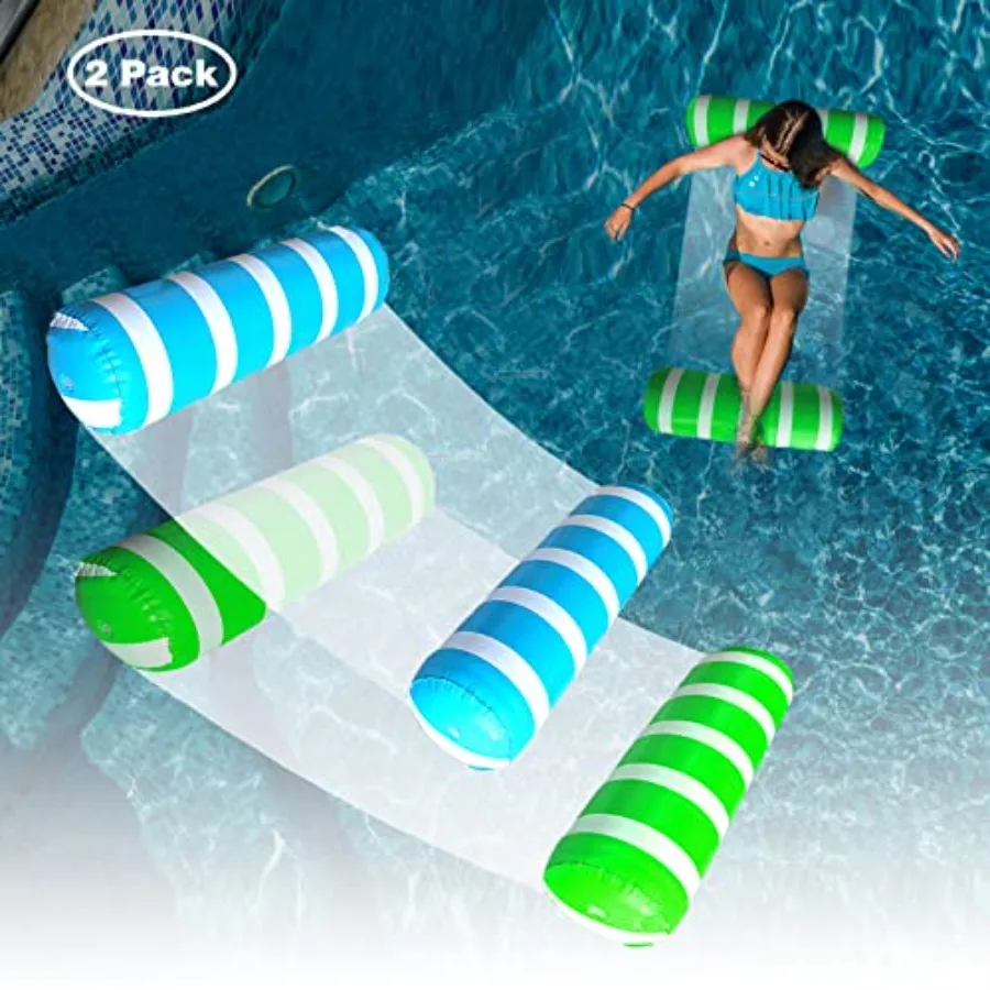 

Inflatable Pool Floats Adult Size Water HammockPool Rafts Lounge Chairs Floating 4-in-1 Multi-Purpose Pool Floaties Toys Floats