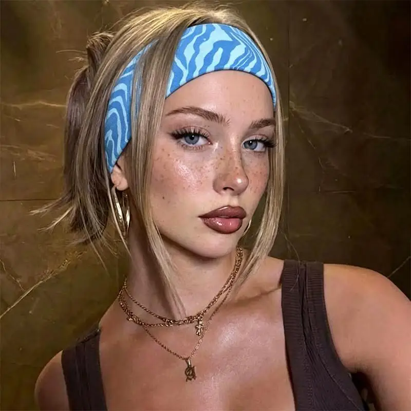 

New 1Pcs Women's Fashion Sports Hair Bands Retro-Style Animal Zebra Printed Hairband For Daily Life Street Dance & Outing Scen