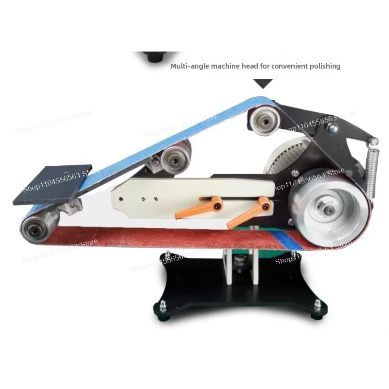 220V 1000W Mini Belt Sander 915x50mm, Benchtop Knife Sharpener & Grinder for V-Grind, Edge Beveling, Industrial Use Heavy Duty