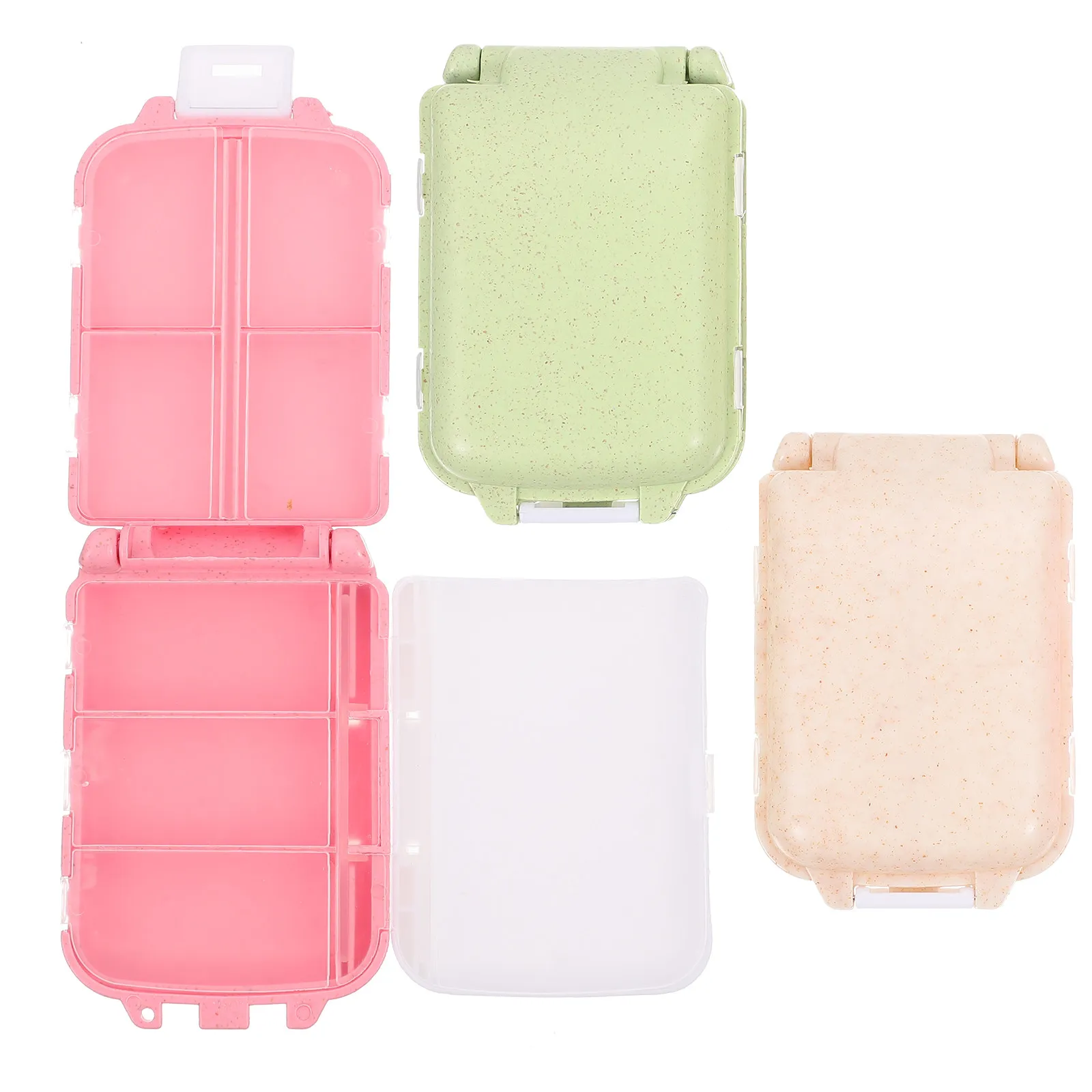 

3pcs Portable Medicine Organizer Compact Travel Storage Holder Multi-Compartment Sealed Container For Emergency Use