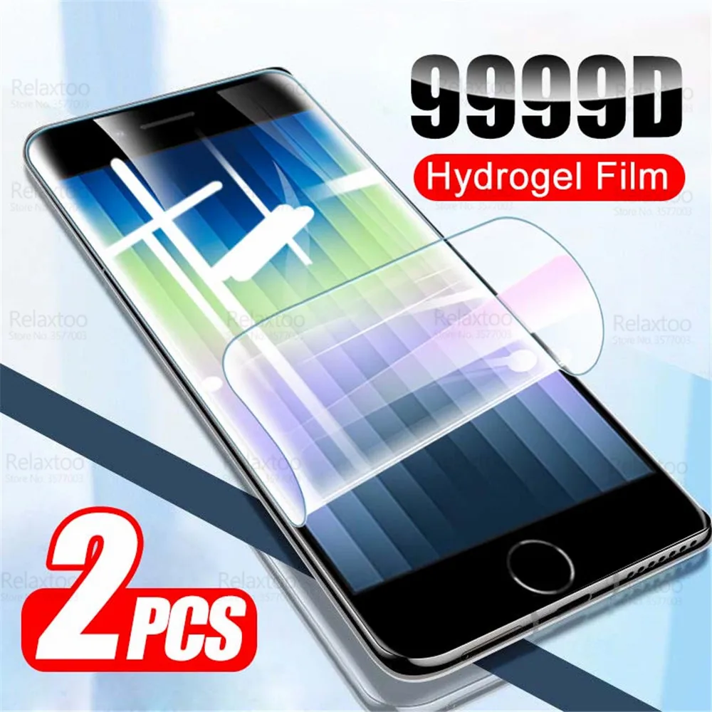 2 шт. 9999D изогнутая Гидрогелевая пленка для Iphone SE 2022 защита для экрана APhone Aifon I Phone SE 3 3rd SE3 SE2022 мягкая пленка не стекло