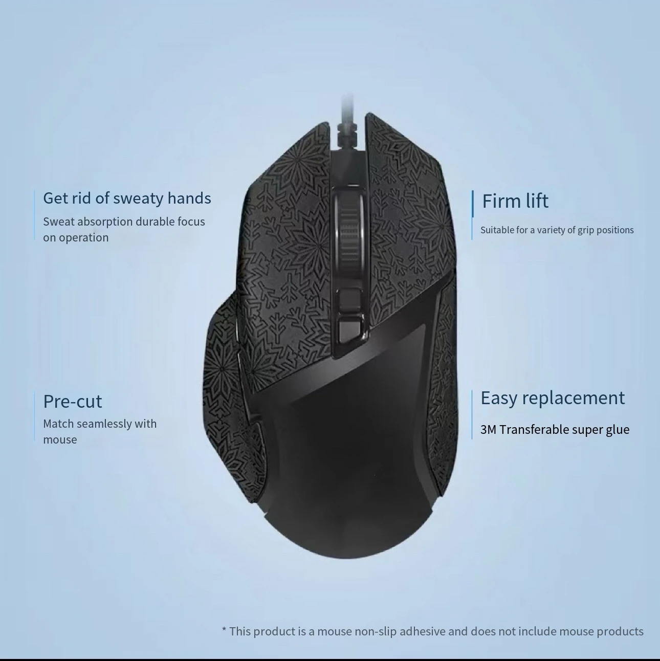 Suitable for Razer Viper V3 PRO Mouse Anti-Slip Stickers PRO Stickers Mini Snake Mouse Sweat-Absorbent Stickers Back Stickers.