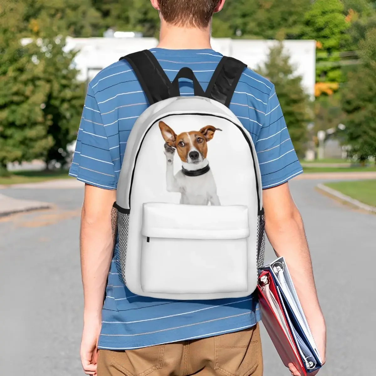 Jack Russell Terrier Dog Funny Backpacks Boys Girls Bookbag Fashion Students School Bags Laptop Rucksack Shoulder Bag