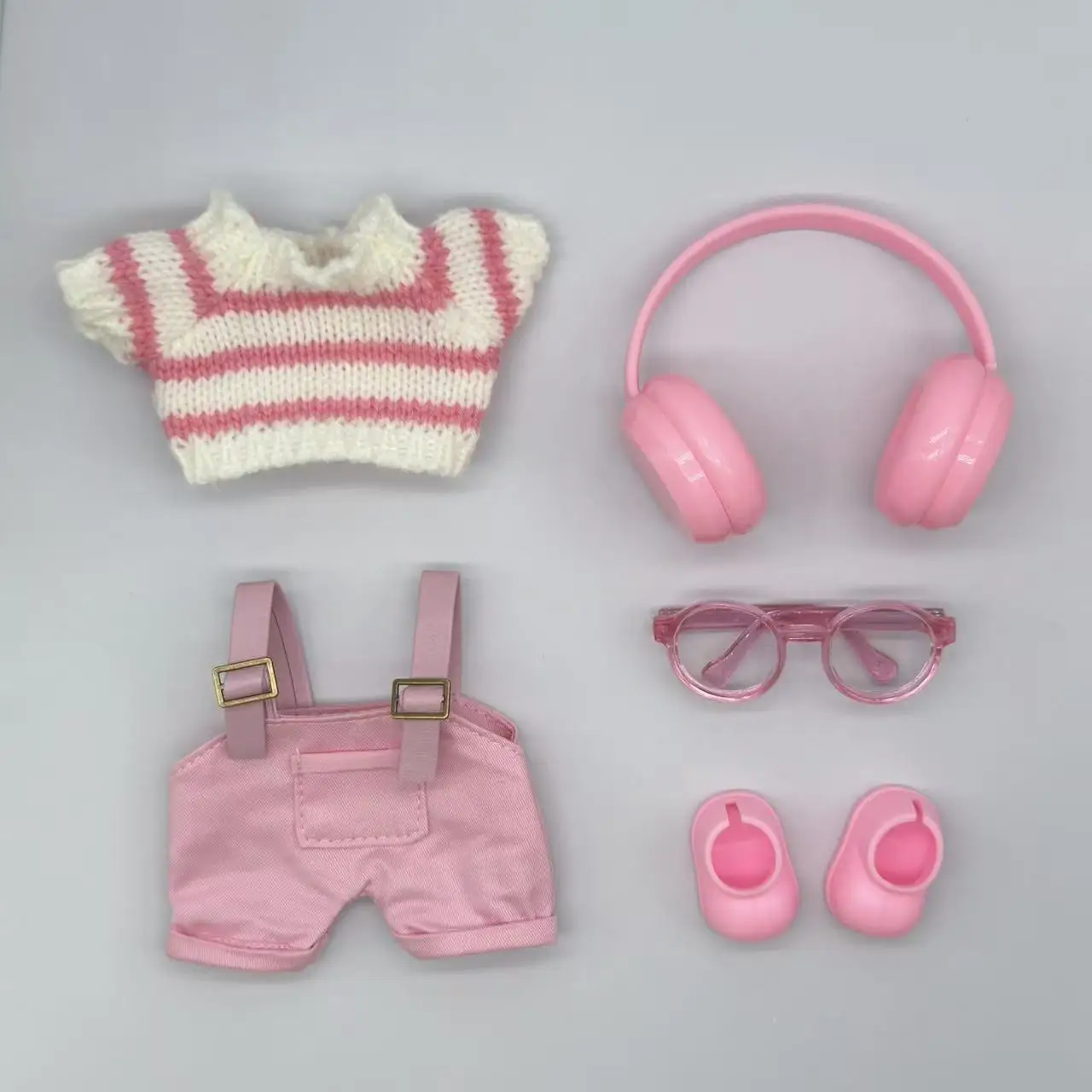 

Для 17 см плюшевые куклы Labubu II, мини-модный милый комбинезон, платье, комплект одежды, наряд, аксессуары для кукол, одежда, подарок