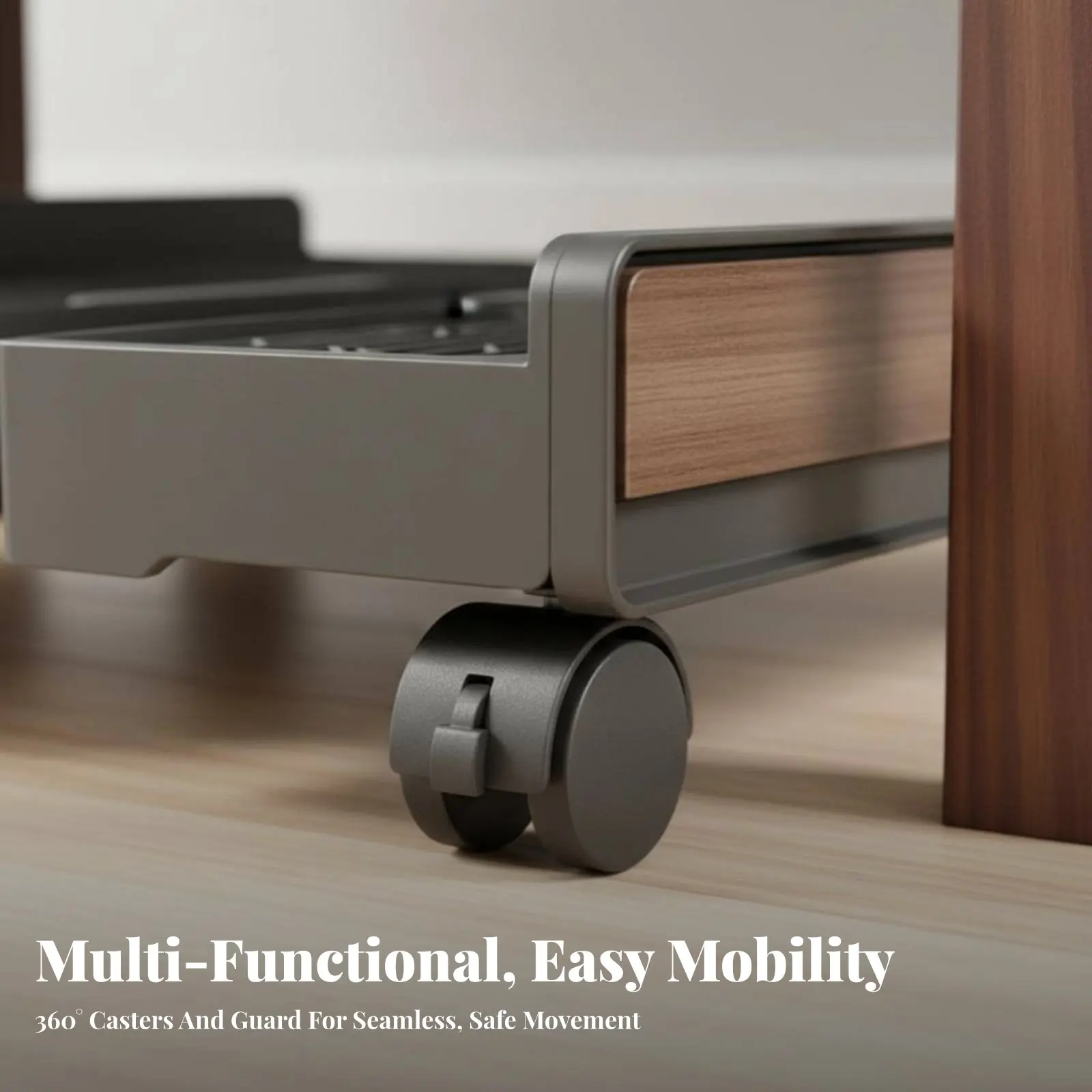 Movable Computer Chassis Stand Locking Caster Wheels Adjustable Computer Chassis Stand Adjustable PC Case Stand Lockable Casters