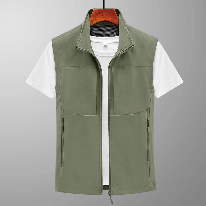 

Thin Jacket Fishing Vest Photographer Spring and Autumn Men's Vest Casual Multi-Pocket Waterproof Vest Mesh Vest Thin Jacket