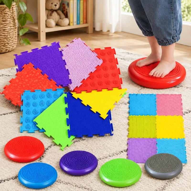 Children's Montessori Sensory Foot Toys for Ages 3-6, Tactile Development and Integration Learning Aids