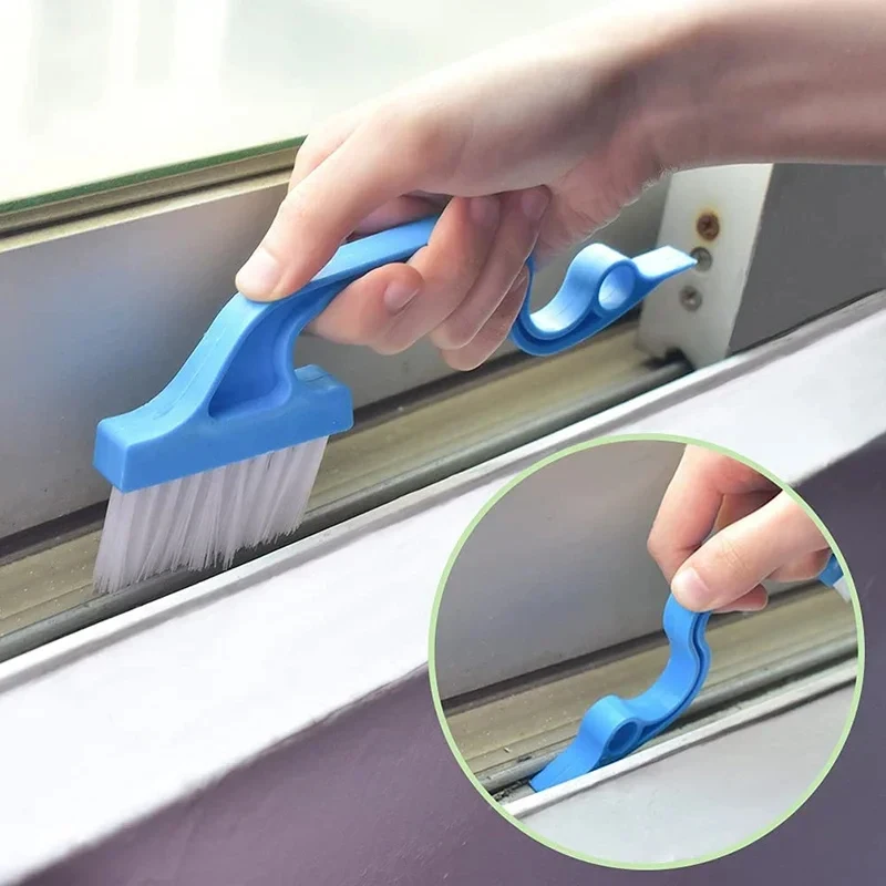 2-in-1-Reinigungsbürste mit Fensterspalt und flacher Schaufel, Haushaltsreinigungswerkzeug für Küche, Badezimmer, Toilette
