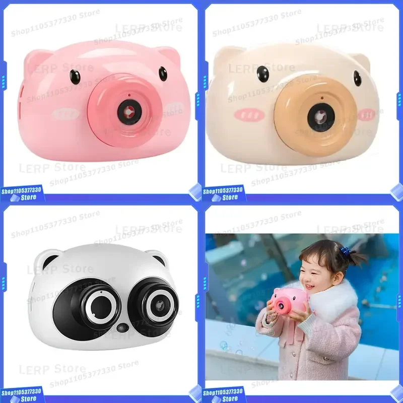 Automatic Bubble Machine Toy with Camera Dynamic Music Blower Kids Outdoor Play Gift Fun Electric Soap Bubbles Maker for