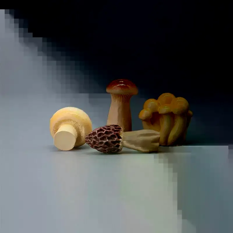 Adorable Mini Mushroom Resin Figures, Set of 8, Great for Fairy Gardens, Micro Landscapes, Desk Decor