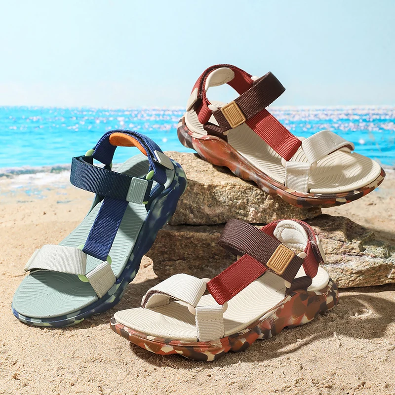 

Popular Matching Children Summer Sandals Casual Breathable Style Anti Slip Bottom Daily Outdoor Shoes