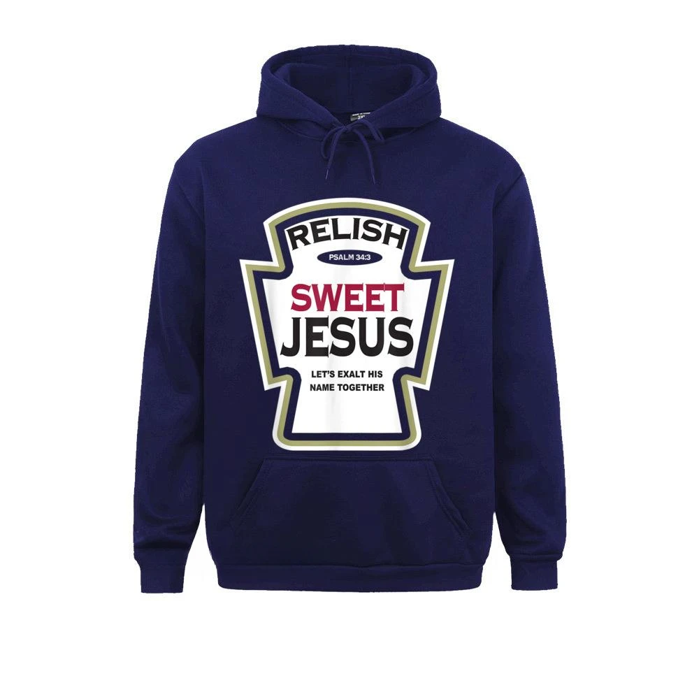 Casual Relish Sweet Jesus Funny Christian Parody Long Sleeve Autumn Hoodies Classic Hoods Men Sweatshirts Hip Hop Unisex Hoodies