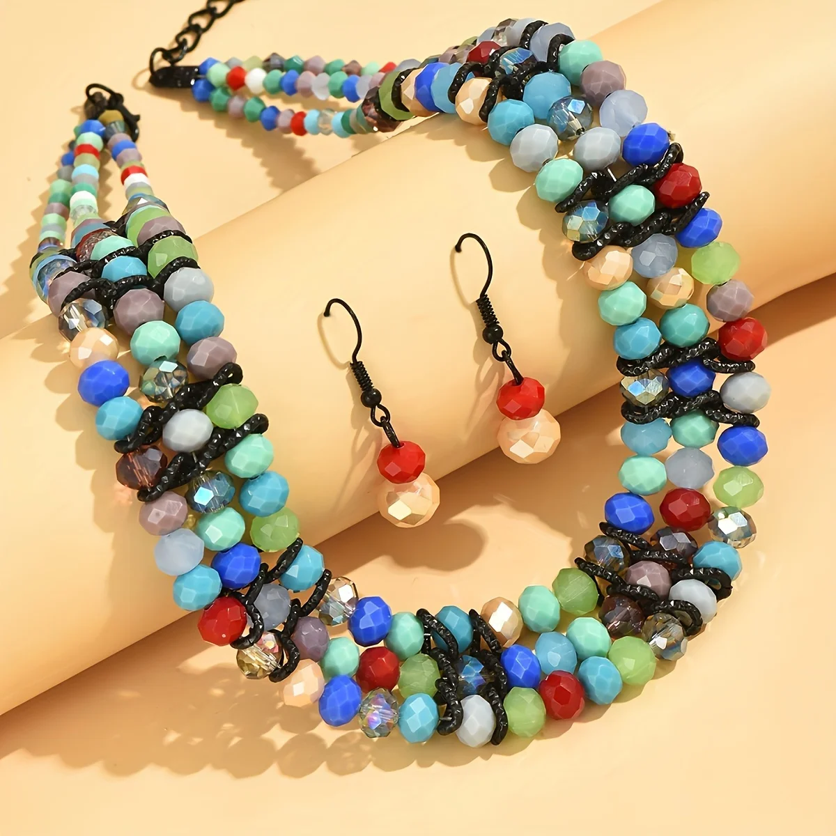 1 necklace +1 pair of earrings, Boho style, gift for girlfriend and wife, party and date wear jewelry!