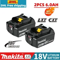 100% Original Makita 18V battery 5000mAh/6000mAh Lithium for Makita 18V DTD173 DRT52 DDF489 DHP489 DJV185 DUC357 power tools