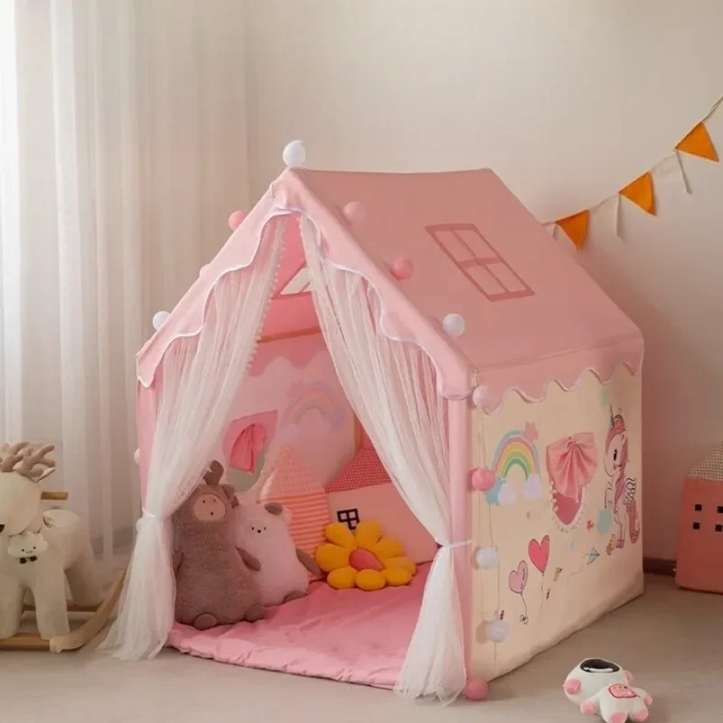 

Children's tent indoor game house, large boys and girls princess room castle birthday gift, dream unicorn
