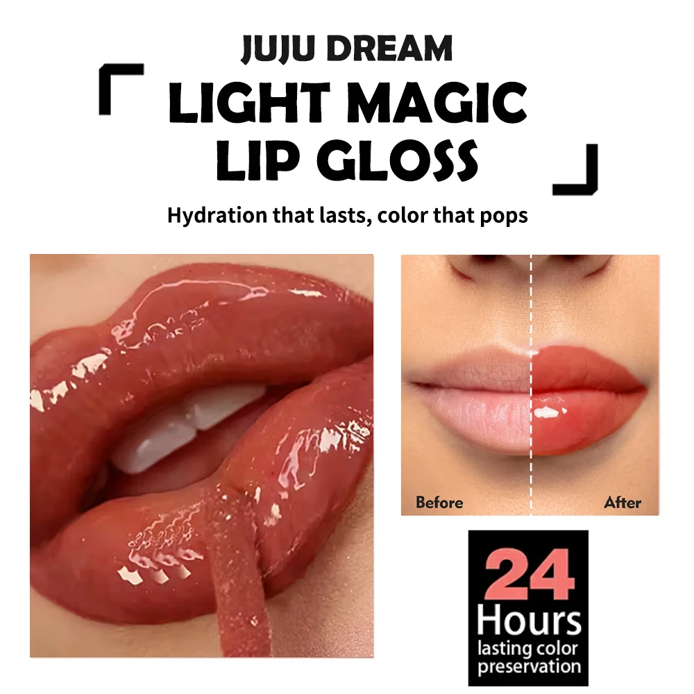 Glow Reviver Lip Oil – Lucido idratante ad alta lucentezza, finitura liscia non appiccicosa, umidità duratura, trucco natalizio e invernale