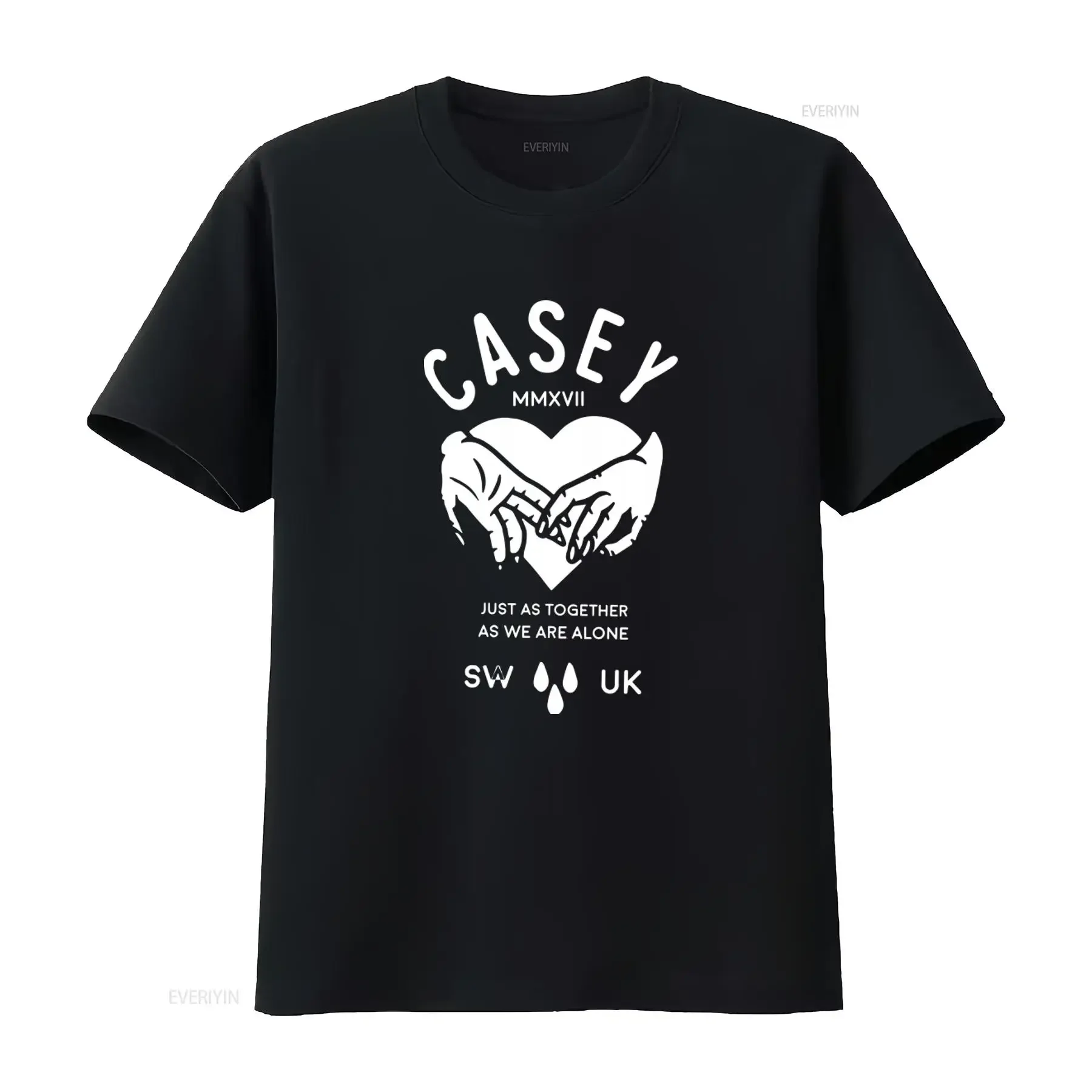 CASEY MMXVII UK Melodic Hardcore Band T Shirt Just As Together We Are Alone Design vintage Washed fashion Soft streetwear