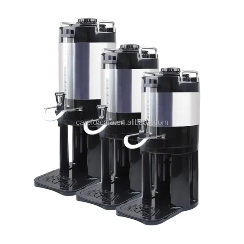 Commercial Stainless Steel Coffee Machine Thermos Pot for Hot Tea Soy Milk Water with Bracket Large Capacity Dispenser