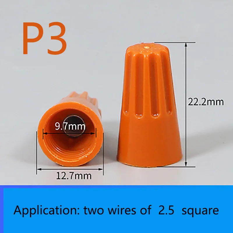 Schraubklemmen-Sortiment 22-8 AWG Elektrische Anschlussklemmen Blau Grau Orange Rot und Gelb Schraubklemmen P1 P2 P3 P4 P6 – Detail 3